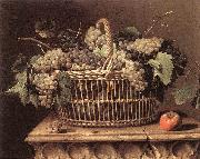DUPUYS, Pierre Basket of Grapes dfg oil painting
